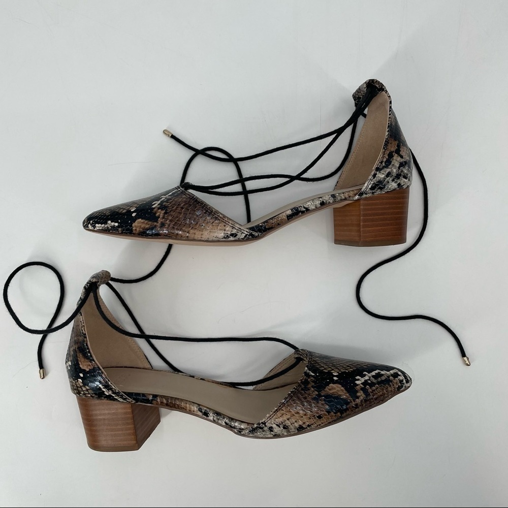 ASOS Snakeskin Tie Shoes - Picture 7 of 12
